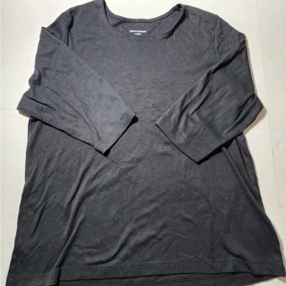 Rebecca Malone Charcoal Long Sleeve Tee